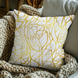 Aberto Design NKRLNT-278 Cojín de Lujo 43x43 cm Algodón/Poliéster, Relleno Silicona, Lavable a Máquina 40°C, Cremallera Oculta